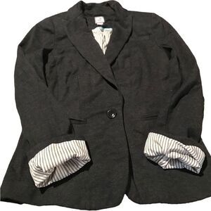 JCP size small black cotton lined blazer excellent condition